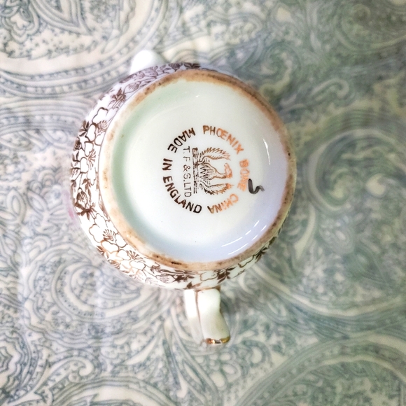 Phoenix Bone China Vintage 1920s Floral Sugar Bowl & Creamer Set -EXCELLENT - Picture 4 of 7